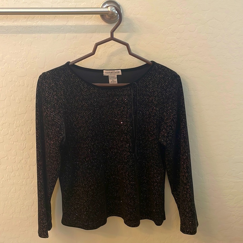 Notations holiday blouse